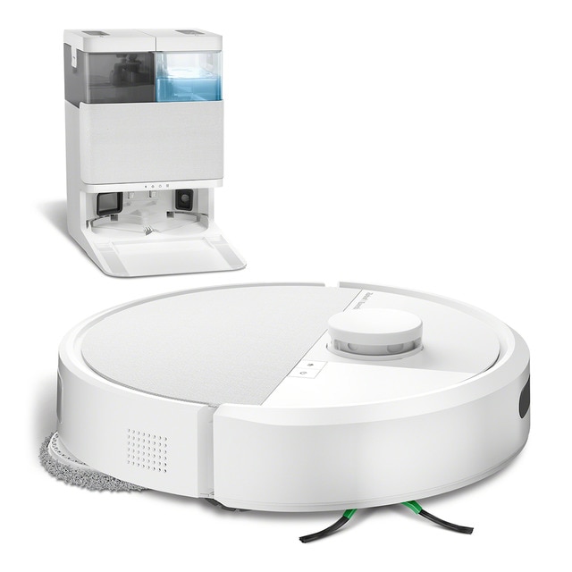 Robot aspirador y friegasuelos Roomba|| Plus 405 Combo con Base AutoWash™ y mopas giratorias DualClean™ elevables con  SmartScrub