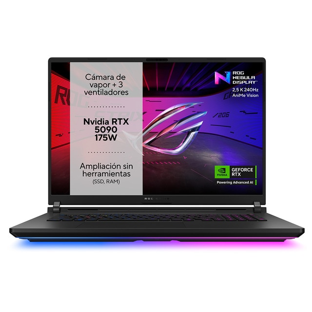 Portátil Gaming ASUS ROG Strix SCAR 18 G835LX-SA046W, Intel Core Ultra-9 275HX, 64GB, 4TB SSD, Nvidia GeForce RTX 5090 24GB, 18