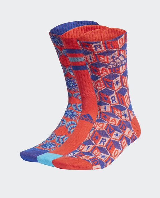 Pack de 3 pares de calcetines de mujer Farm Rio Crew Socks adidas