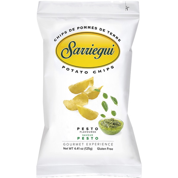 pesto-flavoured crisps, gluten-free bag 125 g