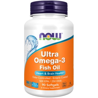 Now Ultra Omega 3 Óleo de Peixe embalagem 90 cápsulas