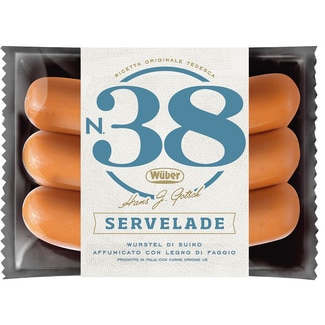 WÜBER N38 salchichas Servelade 3 piezas paquete 240 g