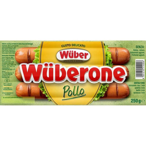 Hähnchenwürstchen Wüberone 3 Stück Paket 250 g