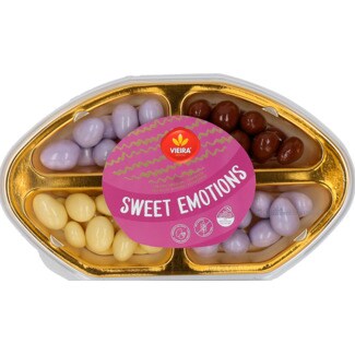 Vieira Amêndoas Cobertas de Chocolate Sweet Emotion embalagem 200 g