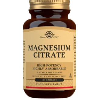 Solgar Magnésium e Citrate embalagem 120 comprimidos