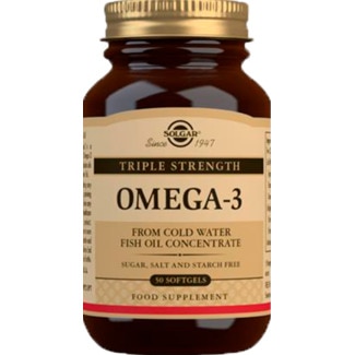 Solgar Omega 3 Triple Strenghth embalagem 50 comprimidos