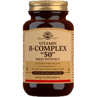Solgar Vitamina B Complex embalagem 100 comprimidos