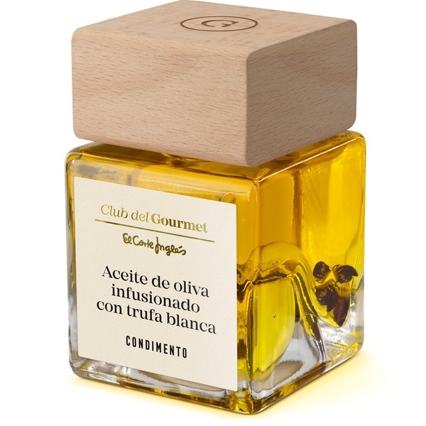condimento de aceite de oliva virgen extra infusionado con trufa blanca botella 100 ml