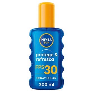 NIVEA SUN Protege & Refresca loción solar invisible SPF-30 spray 200 ml extra resistente al agua