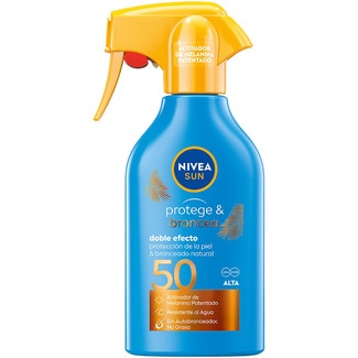 NIVEA SUN Protege & Broncea leche solar activadora del bronceado SPF-50 spray 270 ml resistente al agua