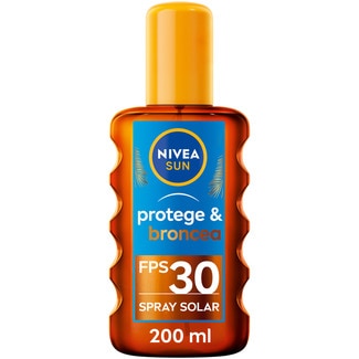 NIVEA SUN Schützt & Bräunt bräunungsaktivierendes Sonnenöl SPF-30 Spray 200 ml wasserbeständig