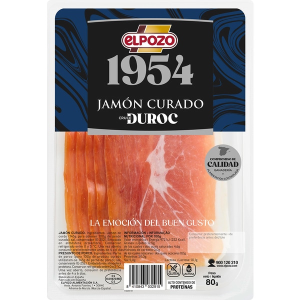 Presunto Curado em Fatias embalagem 80 g