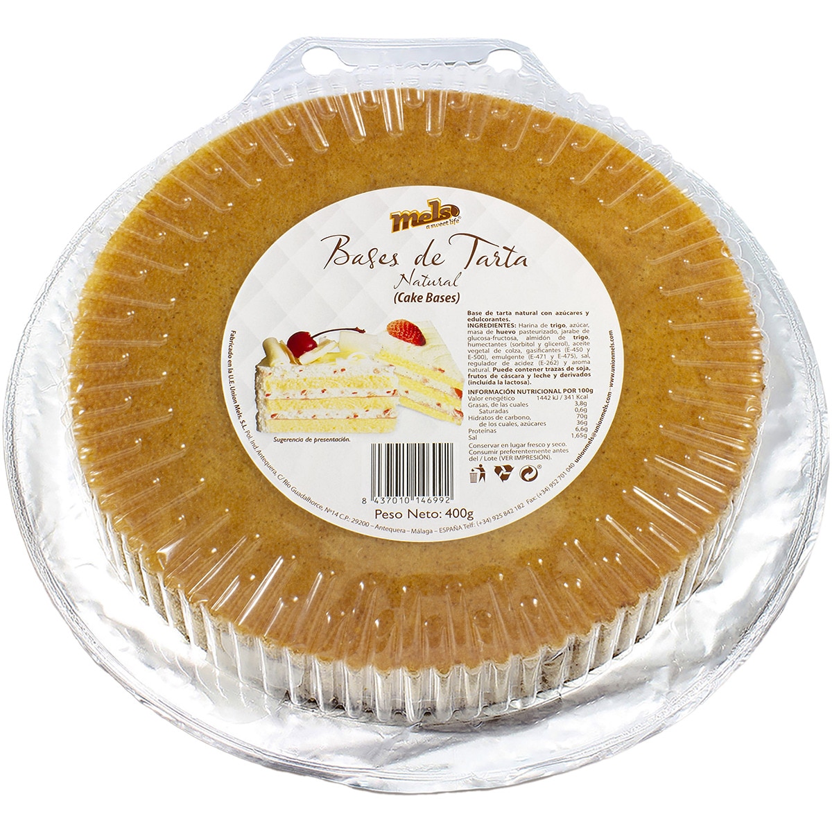 base de tarta natural
