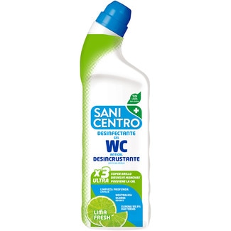 SANICENTRO WC-Desinfektionsmittel Gel 3 in 1 ohne Bleichlauge Limette Fresh Flasche 1 l
