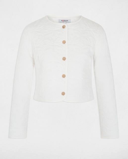Chaqueta acolchada abotonada de mujer.