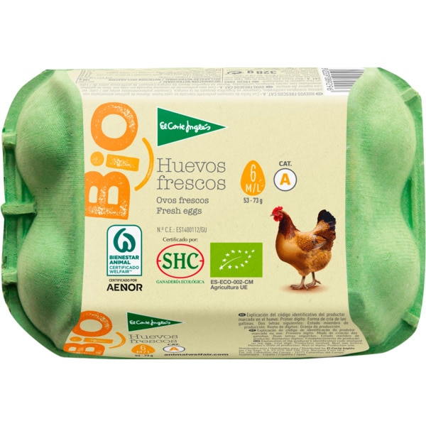 Ovos Classe M/L Biológicos embalagem 6 unidades