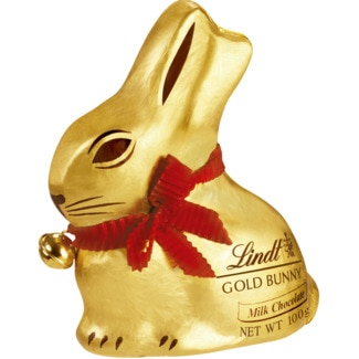 Lindt Coelho de Chocolate Gold Bunny embalagem 100 g