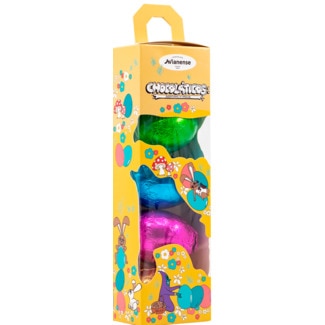 Avianense Caixa com 4 Ovos de Chocolate embalagem 80 g