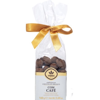 Vieira Amêndoas Cobertas de Chocolate Branco e Café embalagem 160 g