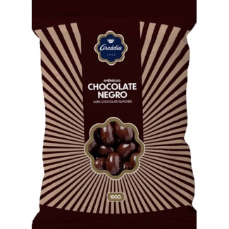 Arcádia Amêndoas Cobertas de Chocolate Negro embalagem 100 g
