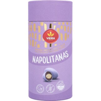 Vieira Amêndoas Cobertas de Chocolates Napolitanas tubo 180 g
