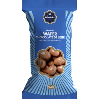 Arcádia Bolachas Wafer de Chocolate de Leite embalagem 160 g