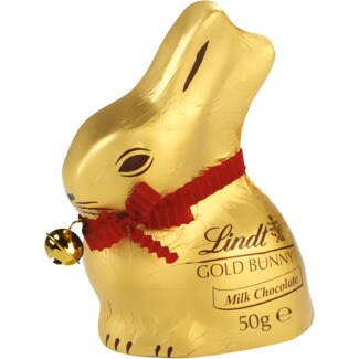 Lindt Coelho de Chocolate Gold Bunny embalagem 50 g