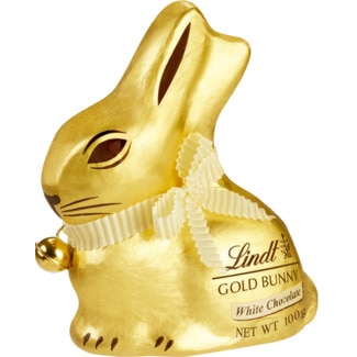 Lindt Coelho de Chocolate Branco embalagem 100 g