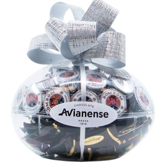 Avianense Ovo com Bombons de Chocolate Preto embalagem 420 g