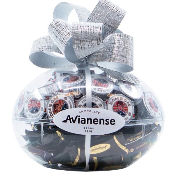 Ovo com Bombons de Chocolate Preto embalagem 420 g