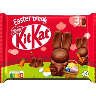 Nestlé Kit Kat Coelhos de Chocolate Pack 3 unidades embalagem 87 g