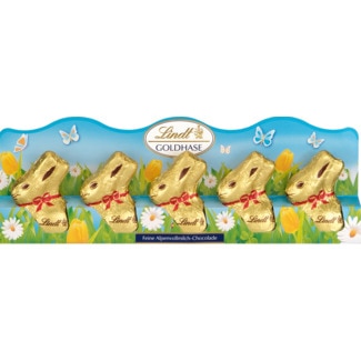 Lindt Coelho de Chocolate Gold Bunny embalagem 50 g