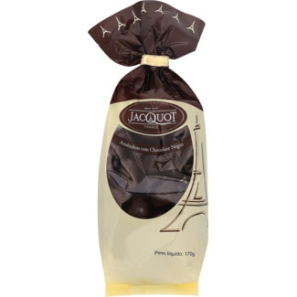 Jacquot Amêndoas Cobertas de Chocolate Negro embalagem 170 g