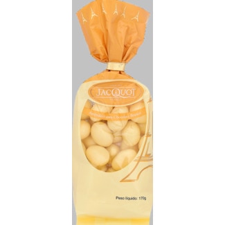 Jacquot Amêndoas Cobertas de Chocolate Branco embalagem 170 g