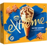 cono de helado de vainilla con salsa de caramelo y pepitas de mantequilla salada estuche 660 ml 6 unidades