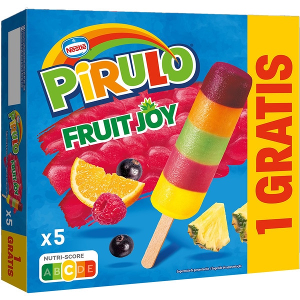Fruit Joy helado sabor frutas 3 unidades + 1 gratis estuche 325 ml