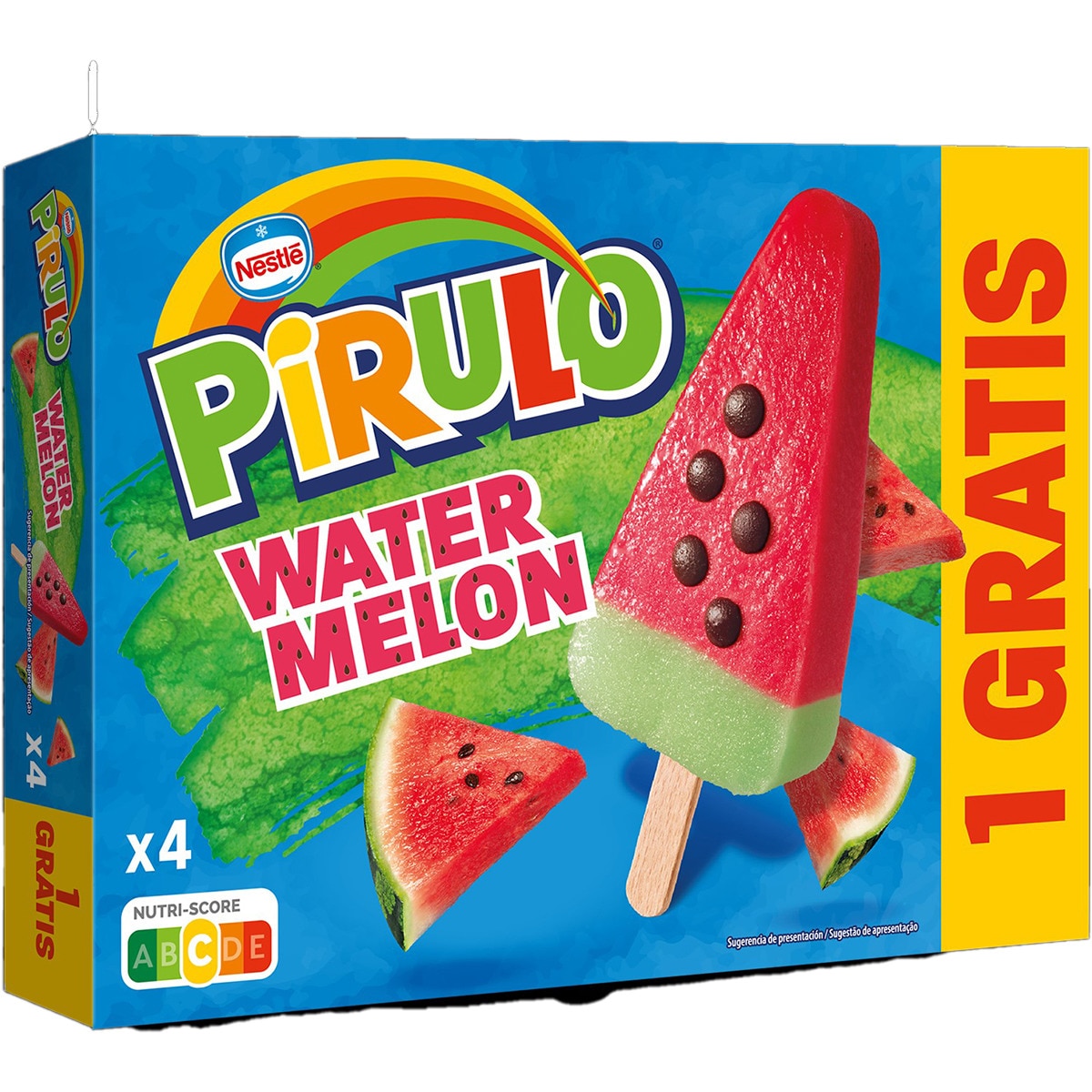 Water melón helado sabor sandía 3 unidades + 1 gratis