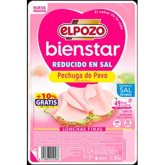 Elpozo Peito Perú Reduzido em Sal e Sem Gordura Fatias Finas unidade 65 g