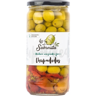 LA SABROSITA aceituna manzanilla fina aliñada con aceite de oliva tarro 400 g neto escurrido