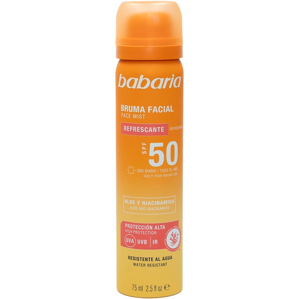 refreshing facial spray SPF-50 daily use, high protection spray 75 ml water resistant