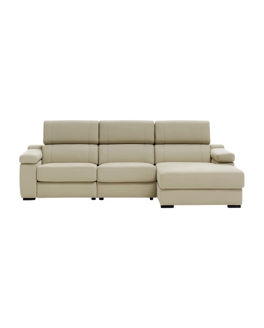 Sofá de 3 plazas con chaiselongue derecha y un asiento relax eléctrico City El Corte Inglés. Reacondicionado grado A