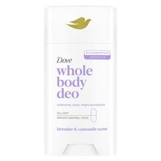 DOVE whole body deo lavender & chamomile deodorant stick 75 ml suitable for underarms, chest, thighs and much more