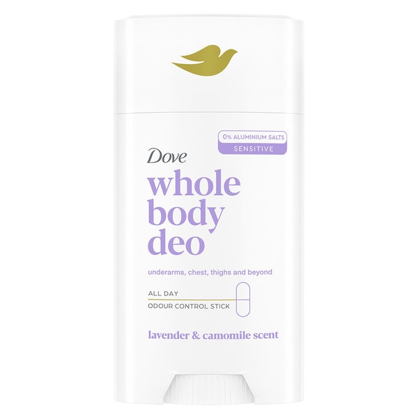 whole body deo lavender & chamomile deodorant stick 75 ml suitable for underarms, chest, thighs and much more