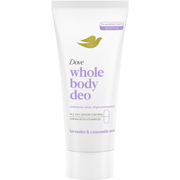 Ganzkörper-Deocreme Lavendel & Kamille Rohr 75 ml geeignet für Achseln, Brust, Oberschenkel und vieles mehr