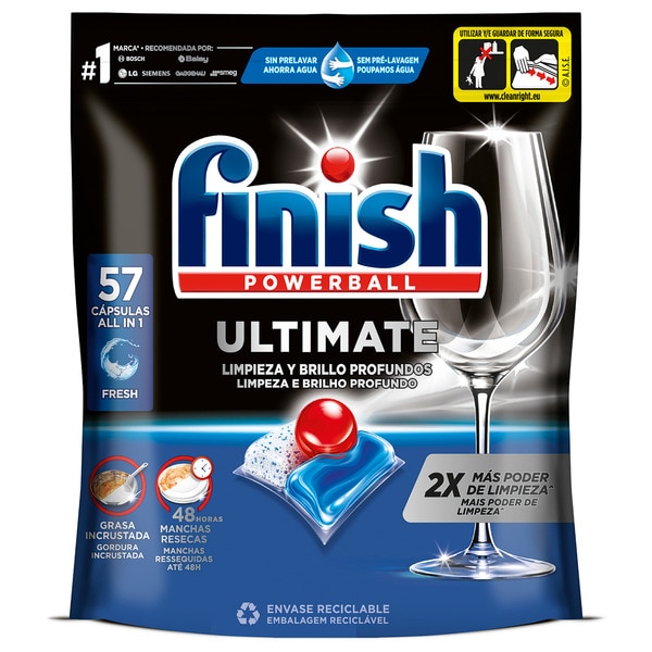Detergente para Máquina de Loiça Pastilhas Ultimate Regular embalagem 57 unidades