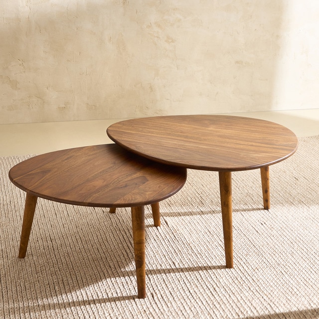 Set de 2 mesas de centro de madera de palisandro Bruno Room - El Corte Inglés