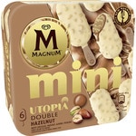 Mini Double Utopia white chocolate ice cream w/ hazelnuts, pistachios + almonds case 330 ml 6 servings