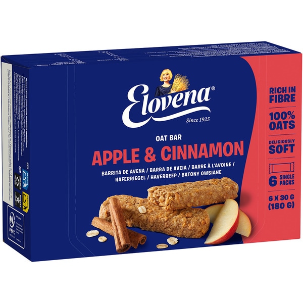 Haferriegel mit Apfel und Zimt Karton 6 Einheiten einzeln verpackt