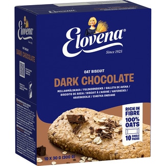 ELOVENA Haferkeks mit dunkler Schokolade Karton 10 Einheiten