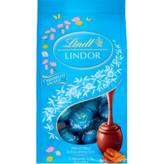 Lindt Mini Ovos de Caramelo Salgado embalagem 180 g